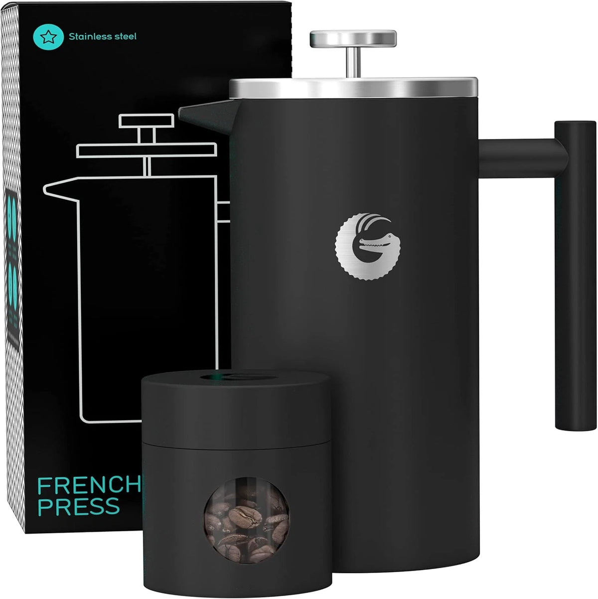 French press coffee maker,stainless steel coffee pot with portable thermos flask