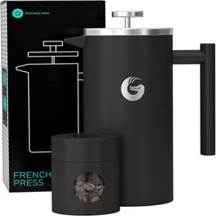 French press coffee maker,stainless steel coffee pot with portable thermos flask