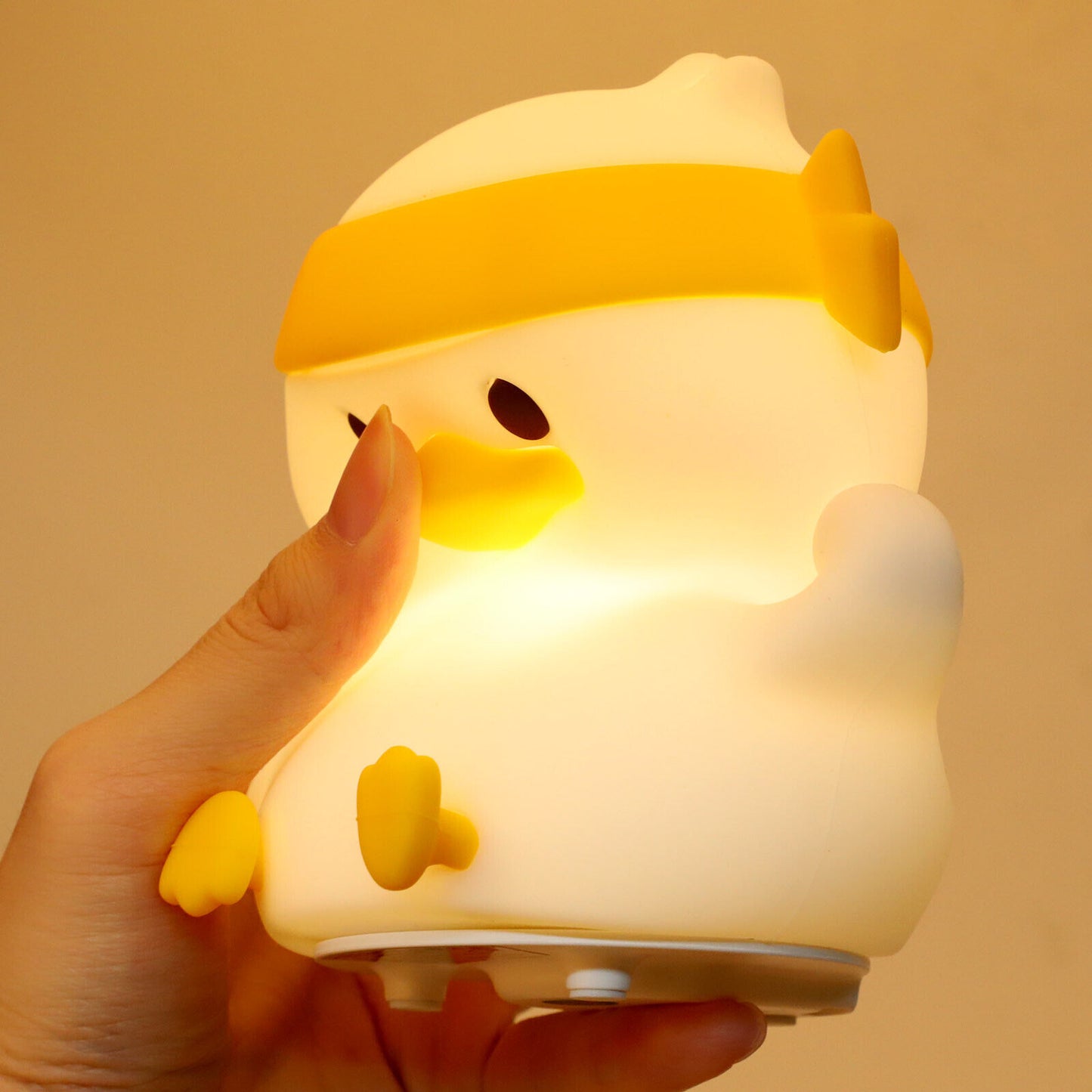 Silicone LED Cute Duck Night Light USB Charging Dimming Atmosphere Bedside Sleep