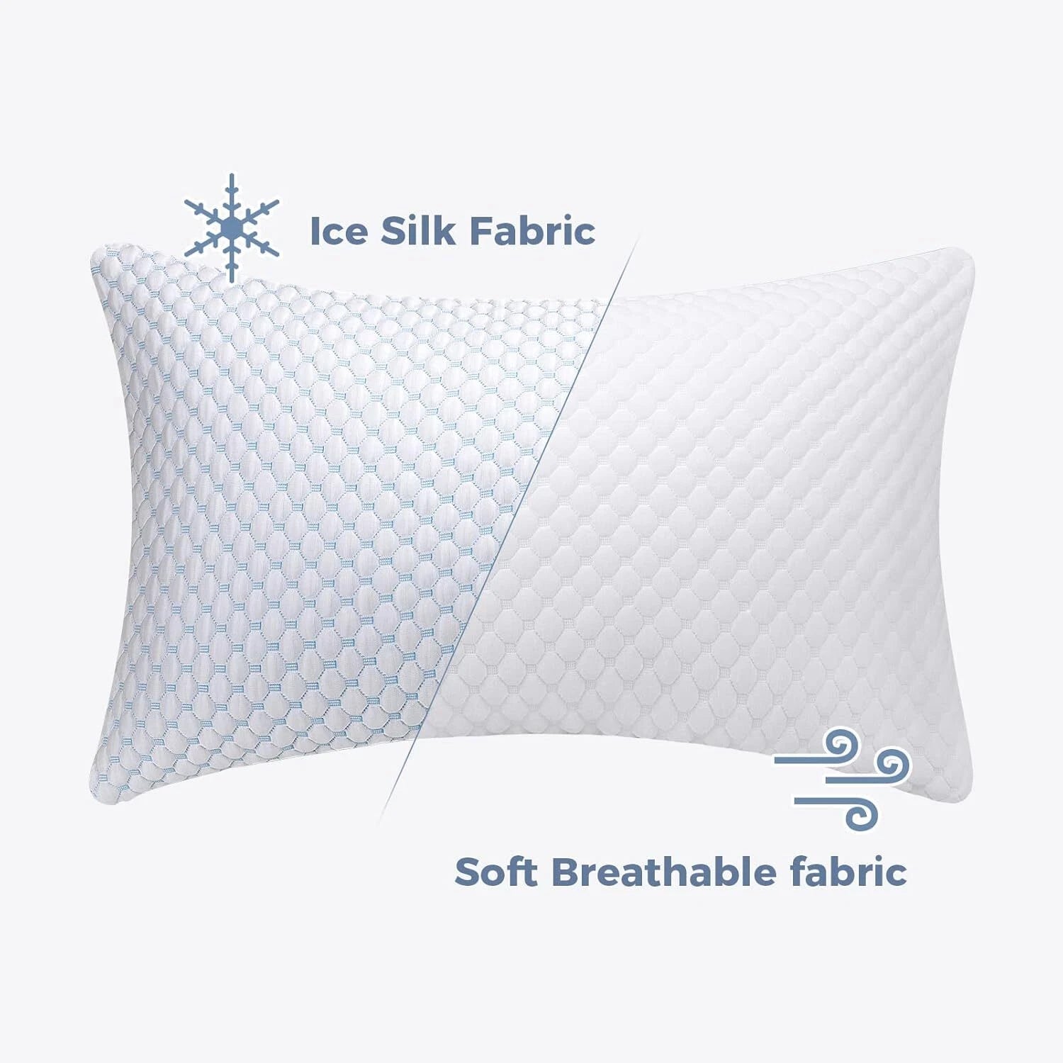 Compressed Memory Foam Pillow King 2-Pack, Sleep Cooling Pillow 2-Pack 07FC0E-D4 - KOEEK