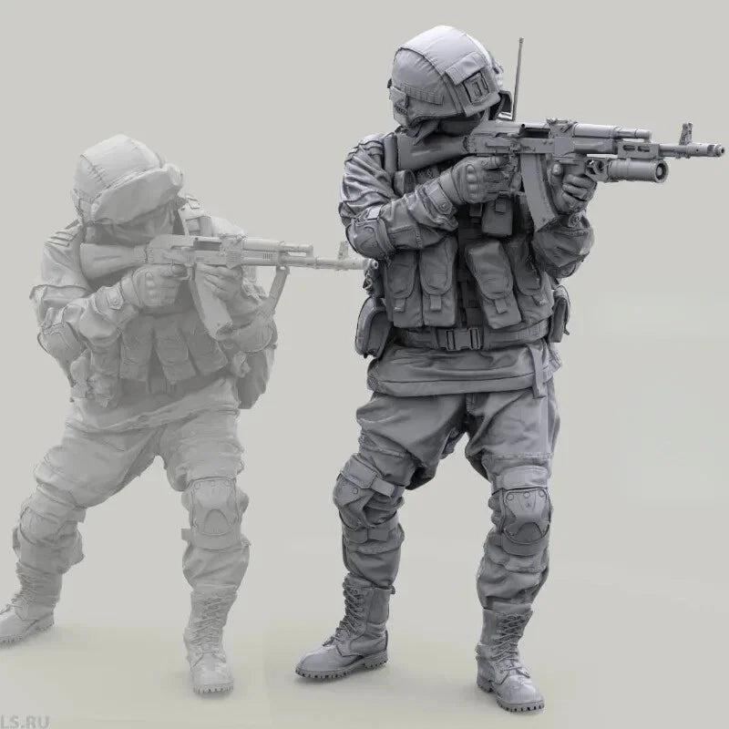 1/35 Resin Figure Model Kit Modern Russian Army Soldier Unassembled Unpainted 07FC0E-D4 - KOEEK
