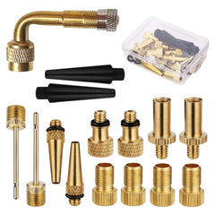 new 1 Set Bike Tire Valve Adapters DV AV SV Tire Valve Inflator Adapters Set koeek - KOEEK