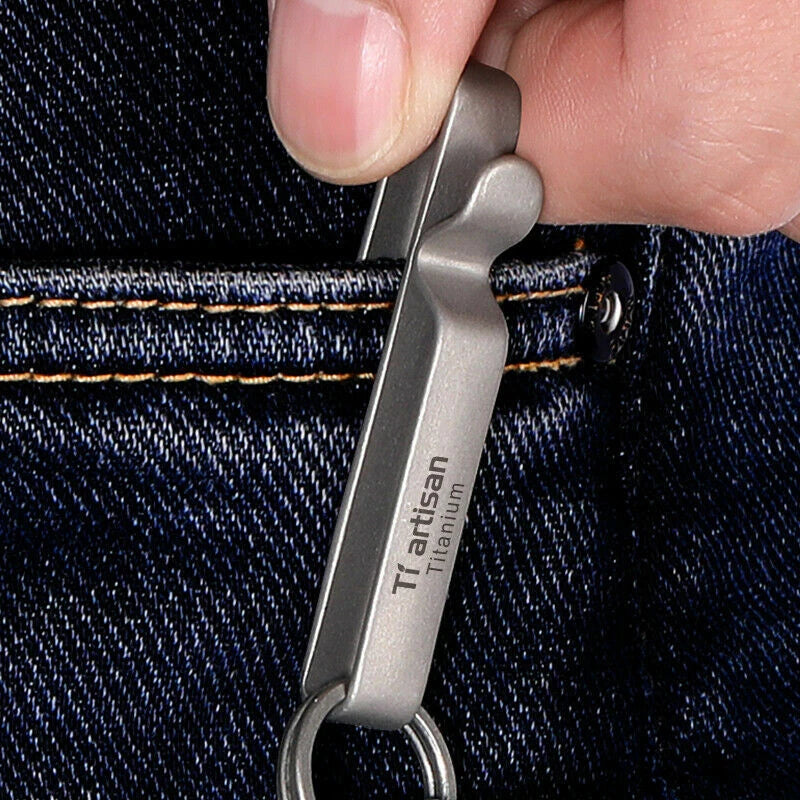 EDC Titanium Alloy Keychains Buckle Key Ring Quick Hanging Double-layer Buckle 07FC0E-D4 - KOEEK