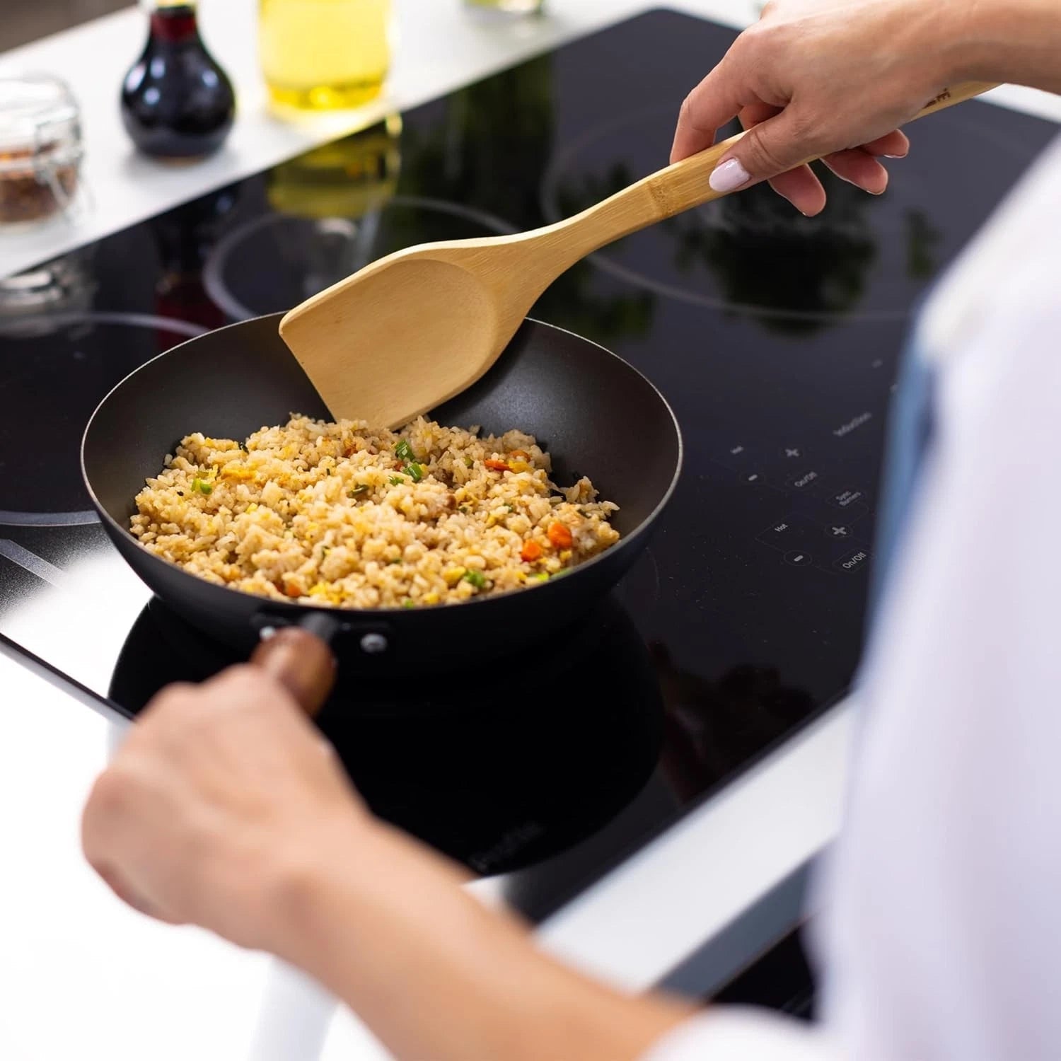 Classic Series 9.5-Inch Preseasoned Carbon Steel Stir Fry Pan 07FC0E-D4 - KOEEK