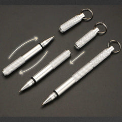 EDC Aluminium Portable Keychain Ball Pen Signatrue Pen Outdoor Travel Camping 07FC0E-D4 - KOEEK