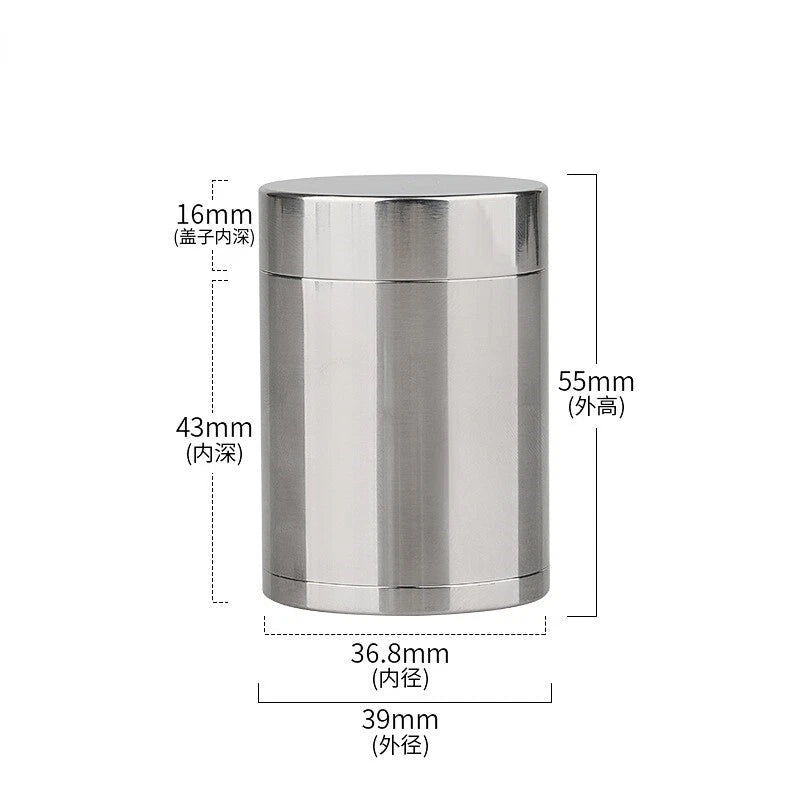 Titanium Waterproof Pill Case Container Holder Jewelry Tea Storage Can Box EDC 07FC0E-D4 - KOEEK