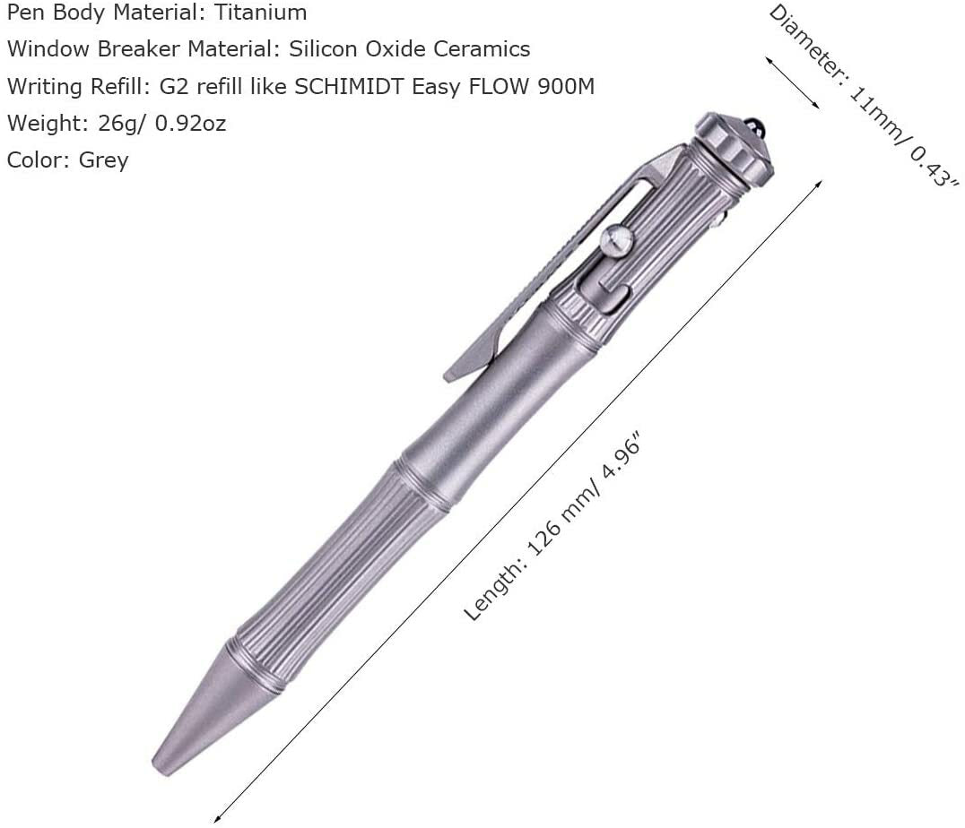 Solid Titanium Alloy Gyroscope Signature EDC Toy Pen Suitable For ADHD Student 07FC0E-D4 - KOEEK