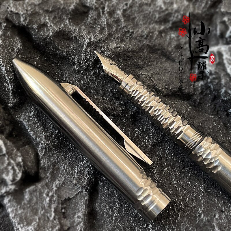 Titanium Fountain Pen EDC Business Office Student Signature Stationery Pen Gift 07FC0E-D4 - KOEEK