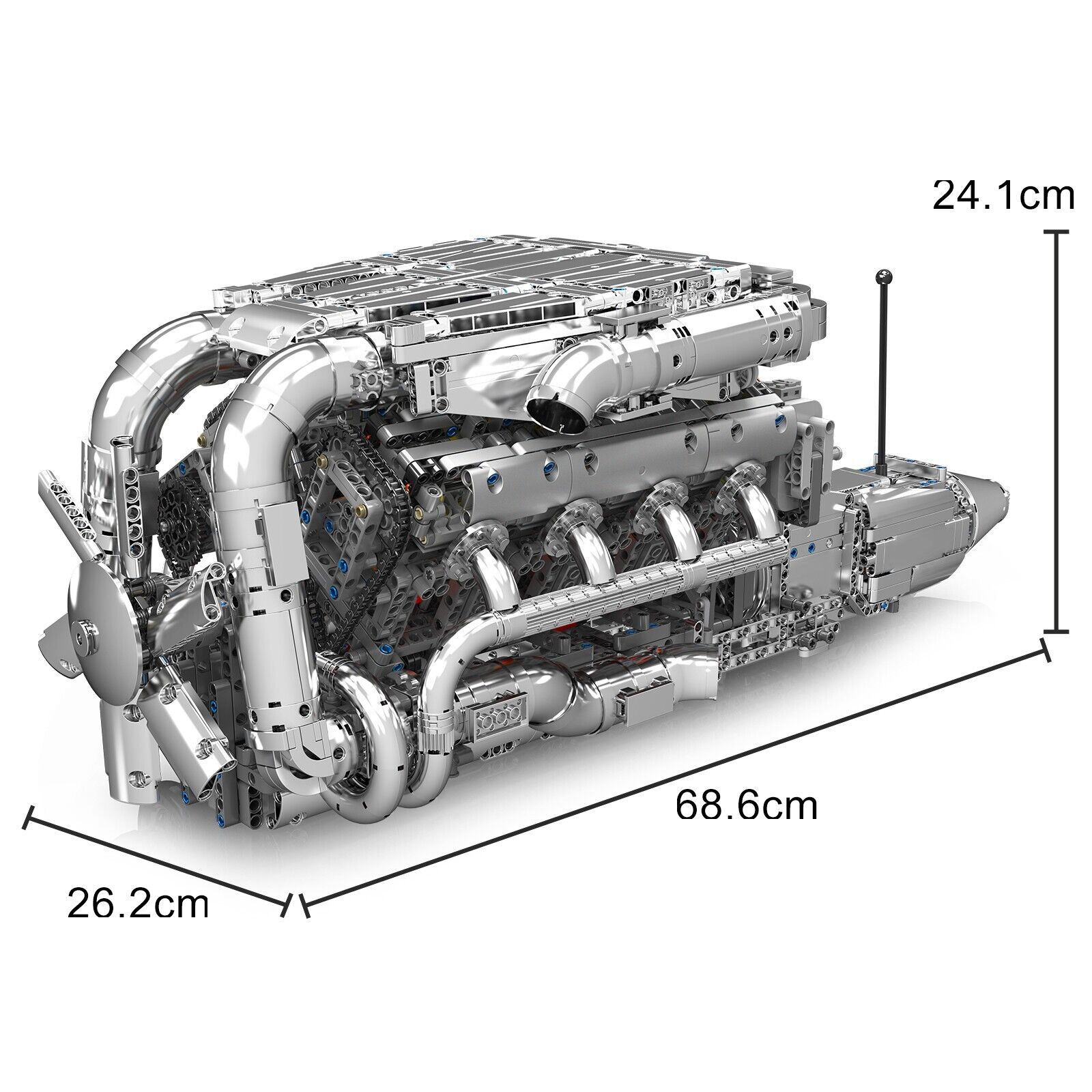 new Mould King 10168 V8 Engine Turbo Motor Model Building Block Adult Boy Gift Toy MOULD KING - KOEEK