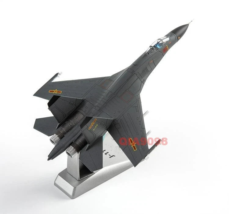 1/100 Scale Chinese PLA J-11 Fighter Aircraft Gray Painted Metal Model 07FC0E-D4 - KOEEK