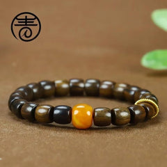 Woman Fashion Natural Wood Prayer Beads Birthday Gift  Bracelet Jewelry 07FC0E-D4 - KOEEK