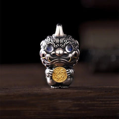Pixiu Pendant Necklace Chinese Style Men's Amulet  Charm 07FC0E-D4 - KOEEK