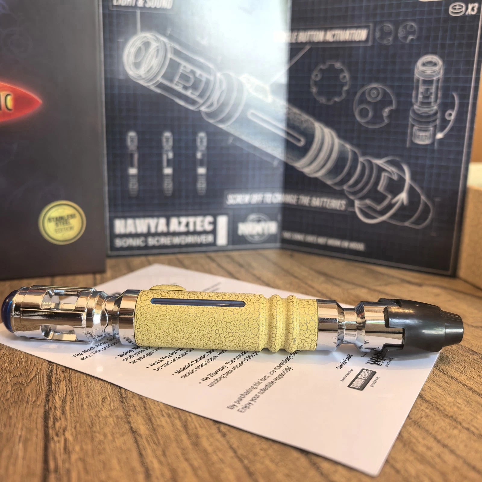 US NOW! Doctor Who Master 9th Sonic Screwdriver Scalable LED Replica Prop Gifts 07FC0E-D4 - KOEEK