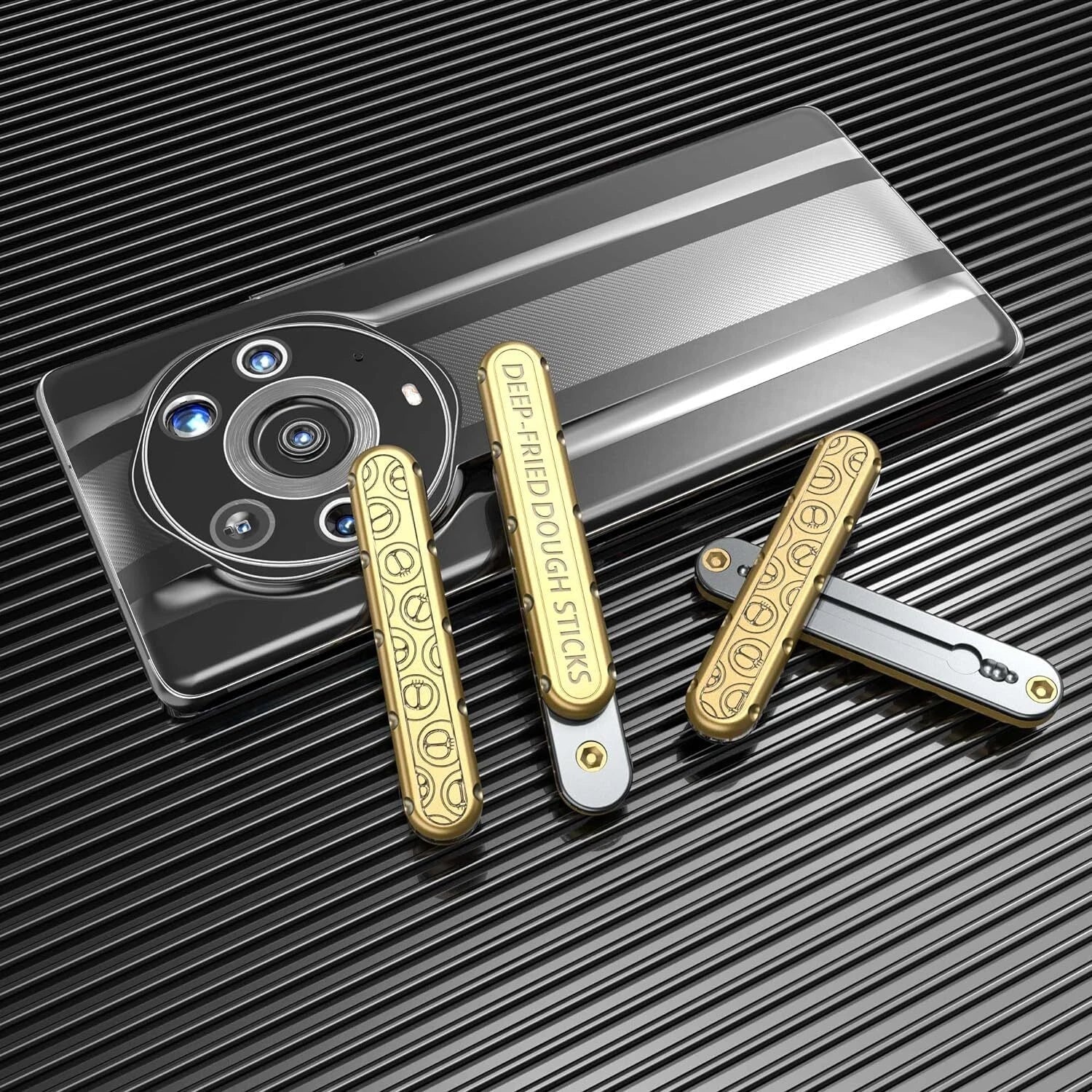 Fidget Slider Push Fried Stick PPB Desk Toy Adult Decompression Metal EDC Gifts 07FC0E-D4 - KOEEK