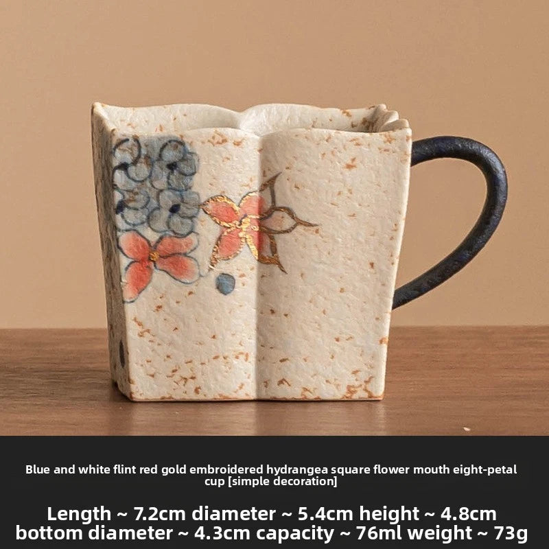 1Pc Exquisitely Chinese Blue and White Porcelain Coffee Cup Retro Milk Cup 07FC0E-D4 - KOEEK