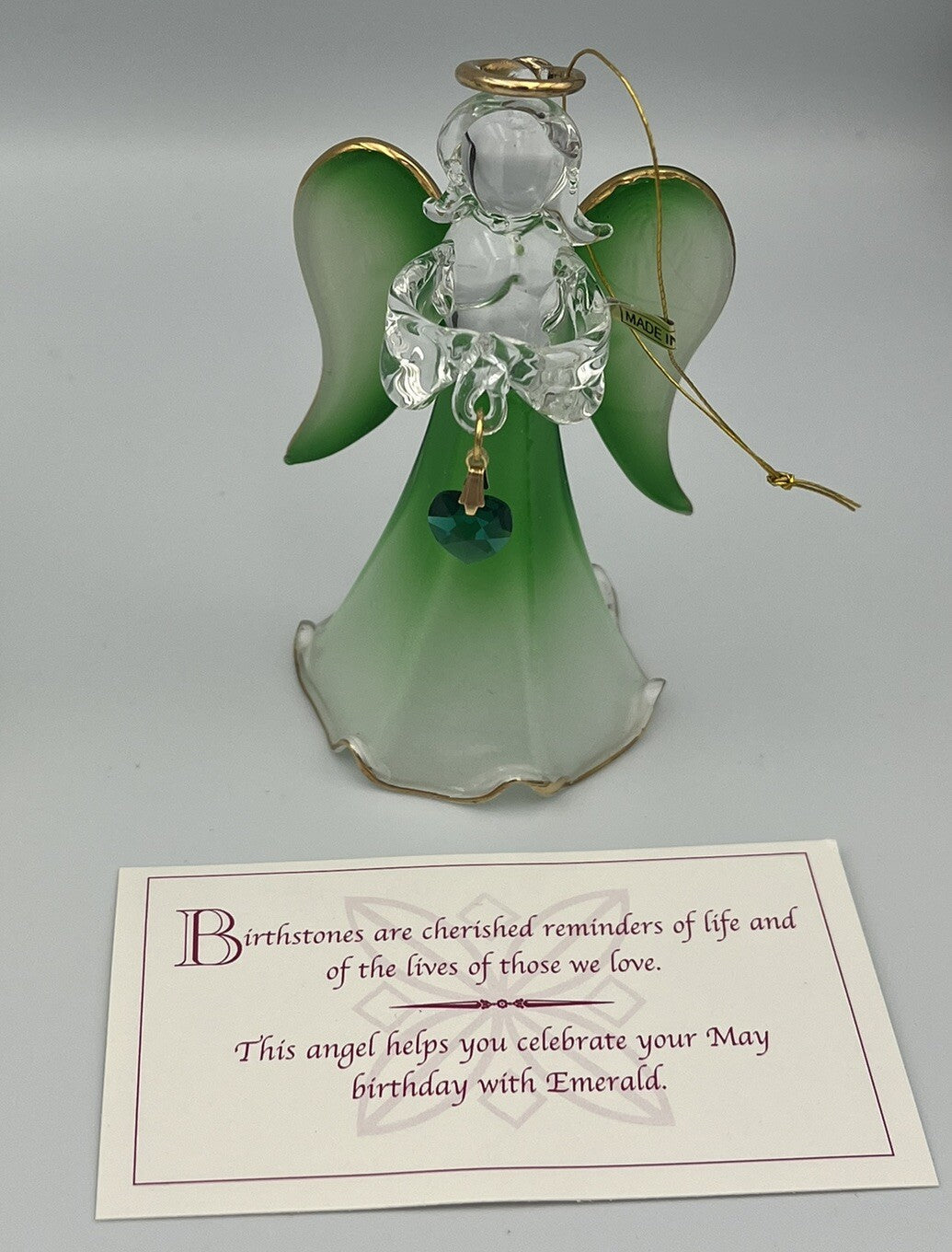 (8) Glass Ornament Angels High Quality Glass Collection Birthstone Angels ! 07FC0E-D4 - KOEEK