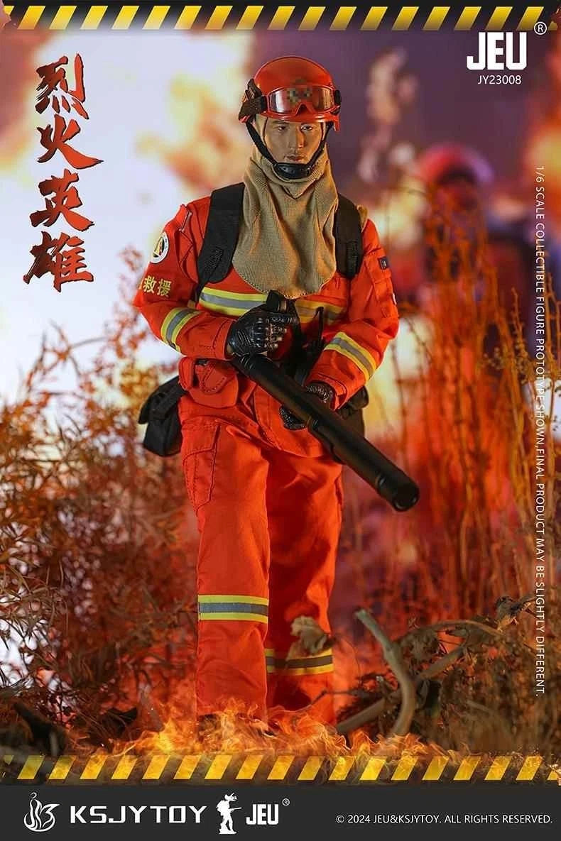 JEU JY23008 1/6 Fire Hero Forest Fire Fighter Action Figure 12" Male Model Doll JEU - KOEEK