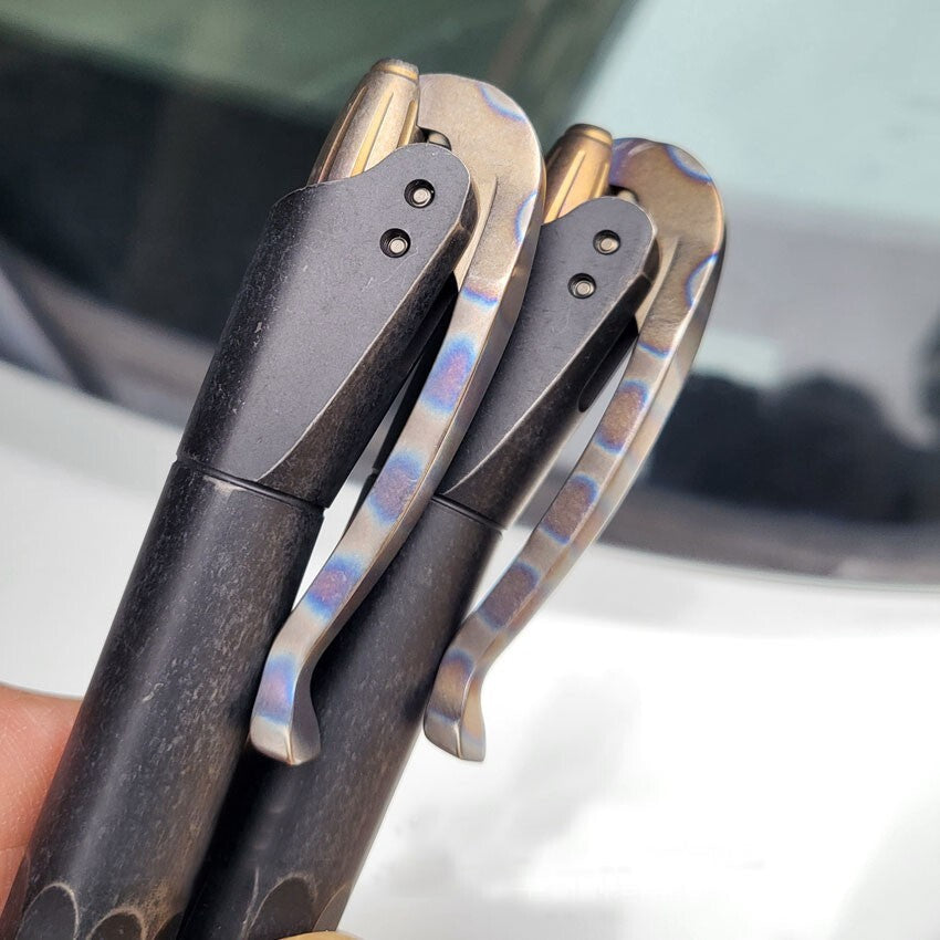 EDC Titanium Pocket Siphon Pen Ball Pen Business Signature Gel Pen Outdool Tool 07FC0E-D4 - KOEEK