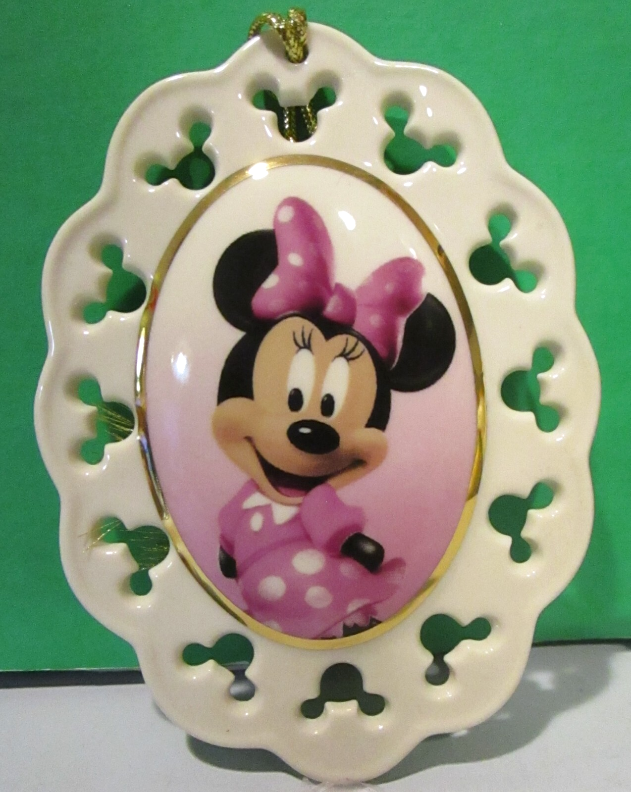 LENOX  Disney MICKEY & MINNIE MOUSE CAMEO - Flat Style ORNAMENTS -- ES LENOX - KOEEK