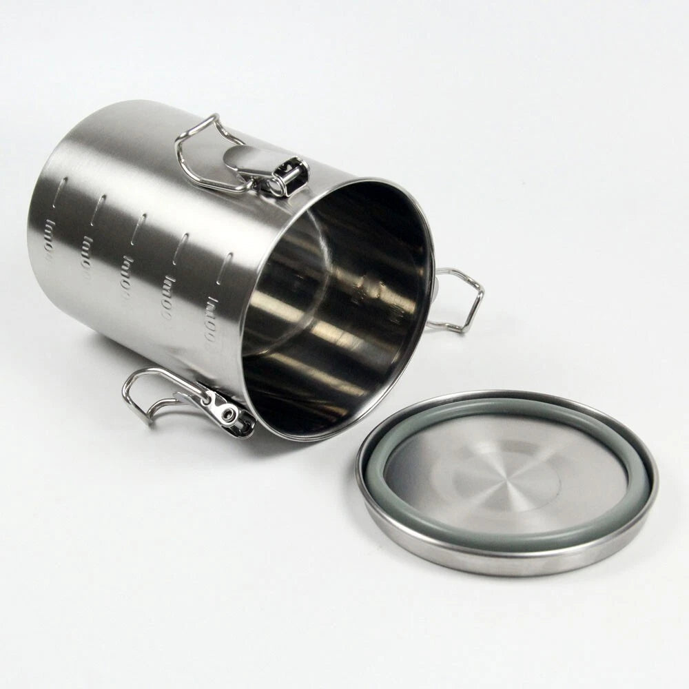520ML Stainless Steel Bottle Storage Sealed Tea Can Outdoor CampingTravelTankEDC 07FC0E-D4 - KOEEK