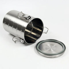 520ML Stainless Steel Bottle Storage Sealed Tea Can Outdoor CampingTravelTankEDC 07FC0E-D4 - KOEEK