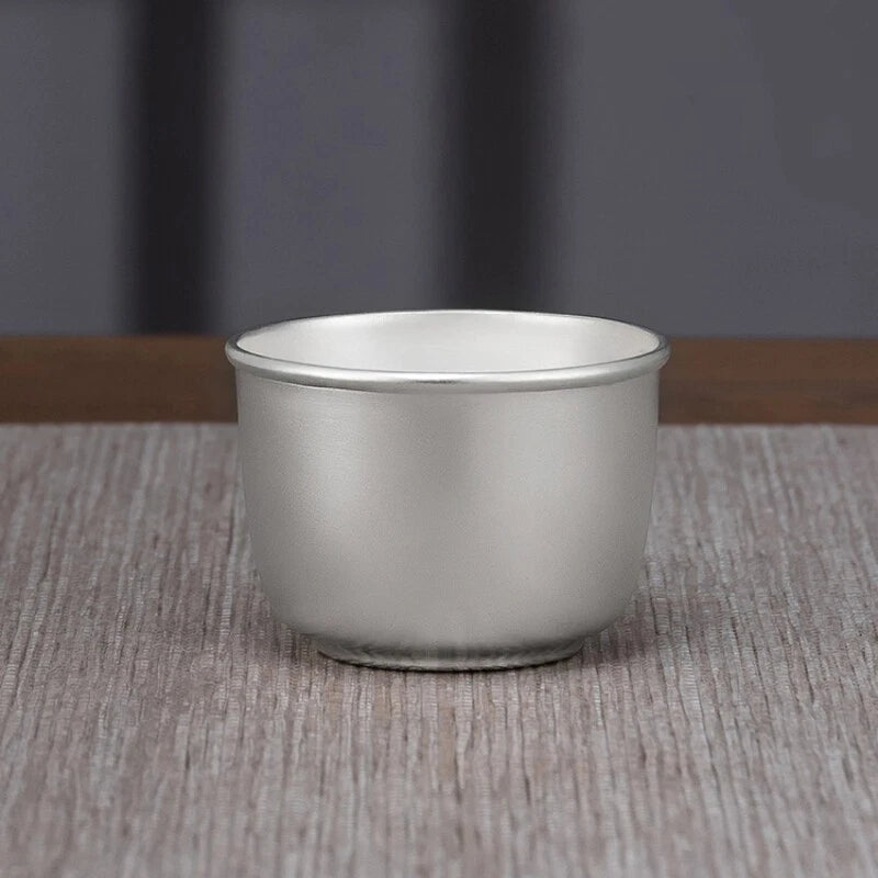 Pure Silver Master Cup 999 Sterling Silver Marked Tea Cup Health Care Chinese 07FC0E-D4 - KOEEK