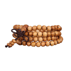 18mm Chinese Natural Peach Wood Prayer Beads Handmade Bracelet Necklace Ornament 07FC0E-D4 - KOEEK