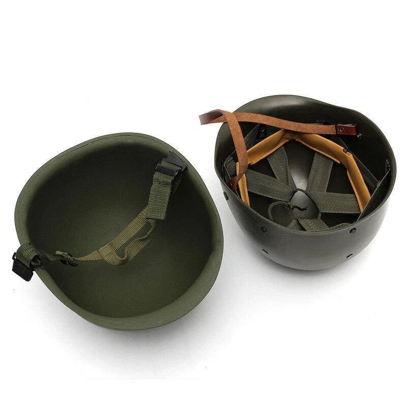 WW2 USA Military Steel ABS M1 Helmet WWII Outdoor Army Equipment Hat 07FC0E-D4 - KOEEK