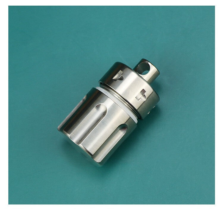 EDC Titanium Alloy Pill Case Holder Container Waterproof Keychain Pendant Gift- 07FC0E-D4 - KOEEK