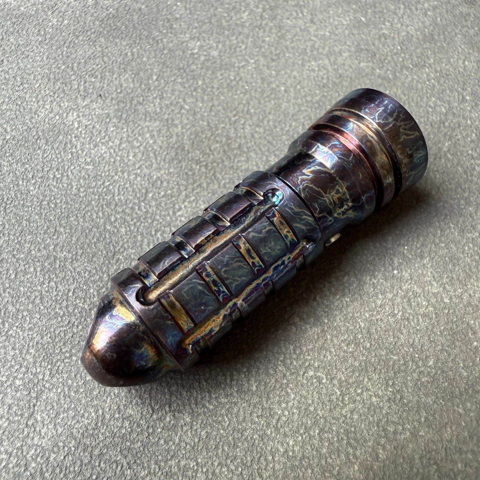 Titanium EDC Outdoor Portable Keychain Mini Flashlight - colorful 07FC0E-D4 - KOEEK