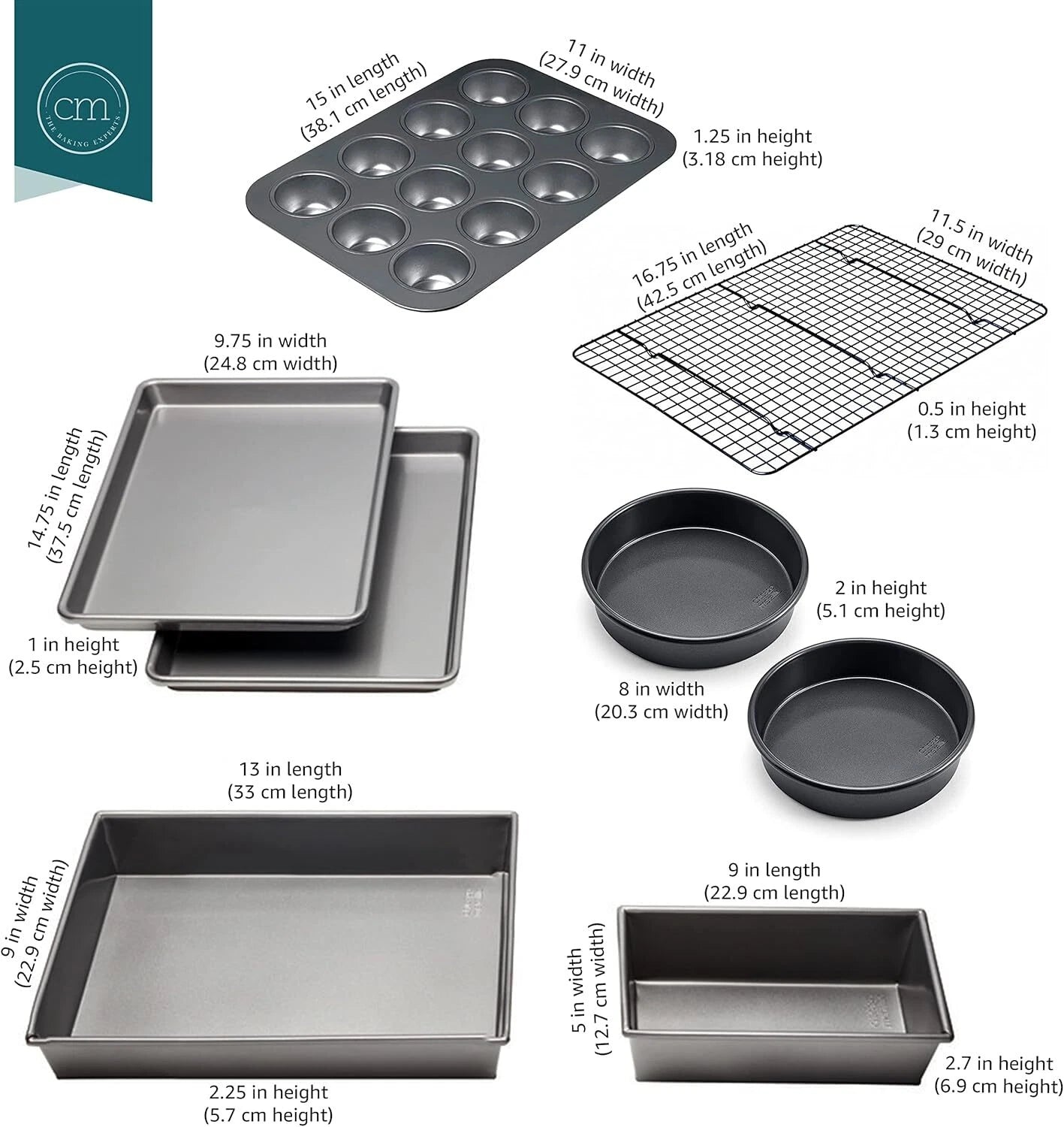 Professional Non-Stick Cookware 8-Piece Set (Silver) 07FC0E-D4 - KOEEK