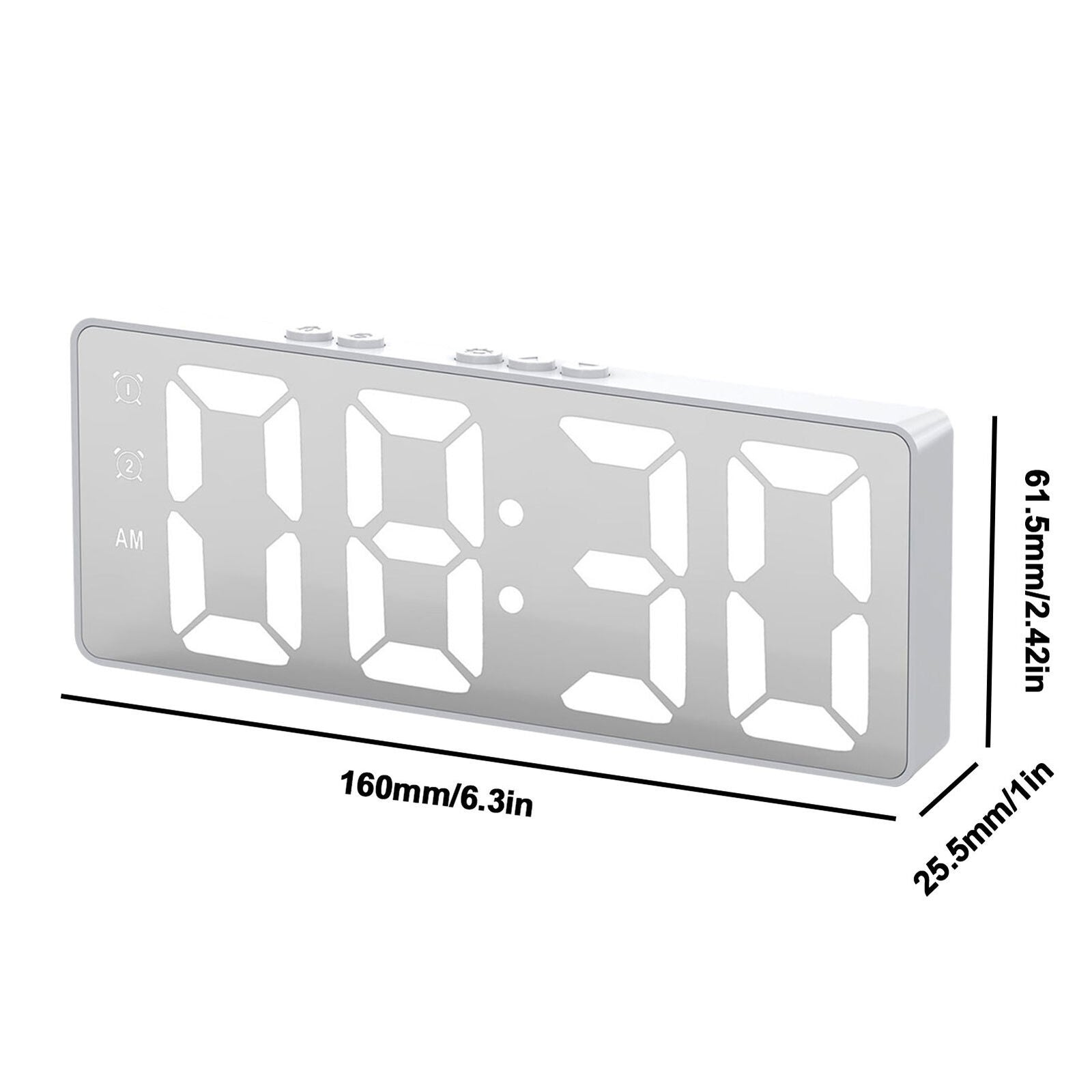 new Bedroom LED Electronic Alarm Clock Small Wall Clock Dimmable With Temperature koeek - KOEEK