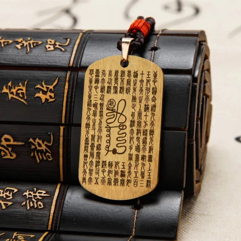 Chinese Jiutian YingYuan Thunder Tianzun Pendant Copper Necklace Taoist Amulet 07FC0E-D4 - KOEEK