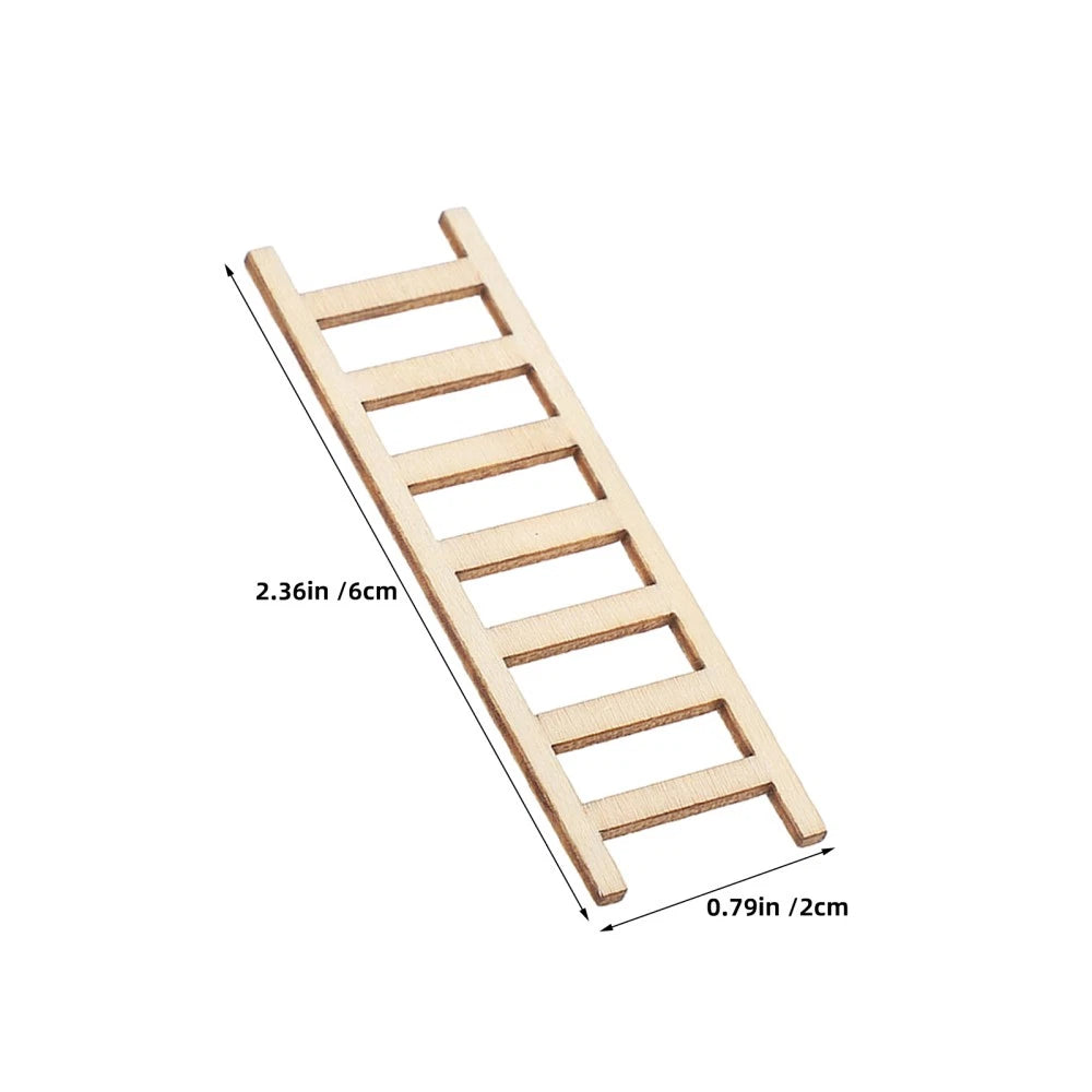 50pcs Mini Ladder Model: Micro Ladders Tiny Figurine Desktop Ornament For Doll 07FC0E-D4 - KOEEK