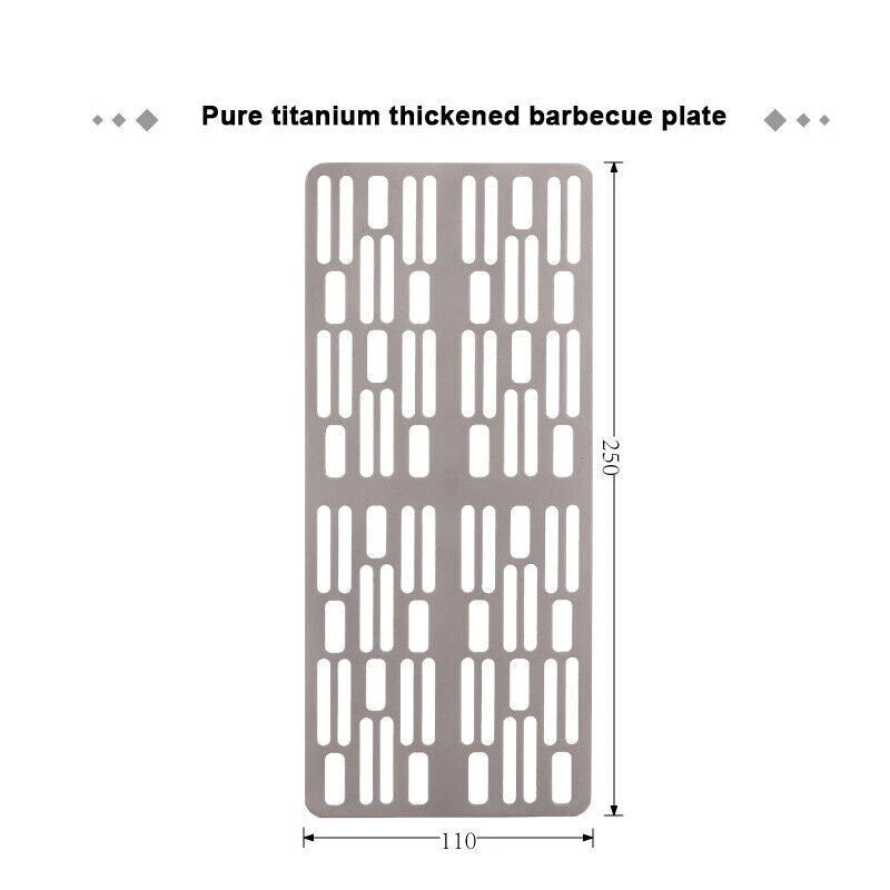 Outdoor Pure Titanium Picnic Barbecue Net Thickened Grill Picnic Portable 07FC0E-D4 - KOEEK