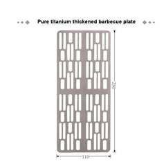 Outdoor Pure Titanium Picnic Barbecue Net Thickened Grill Picnic Portable 07FC0E-D4 - KOEEK