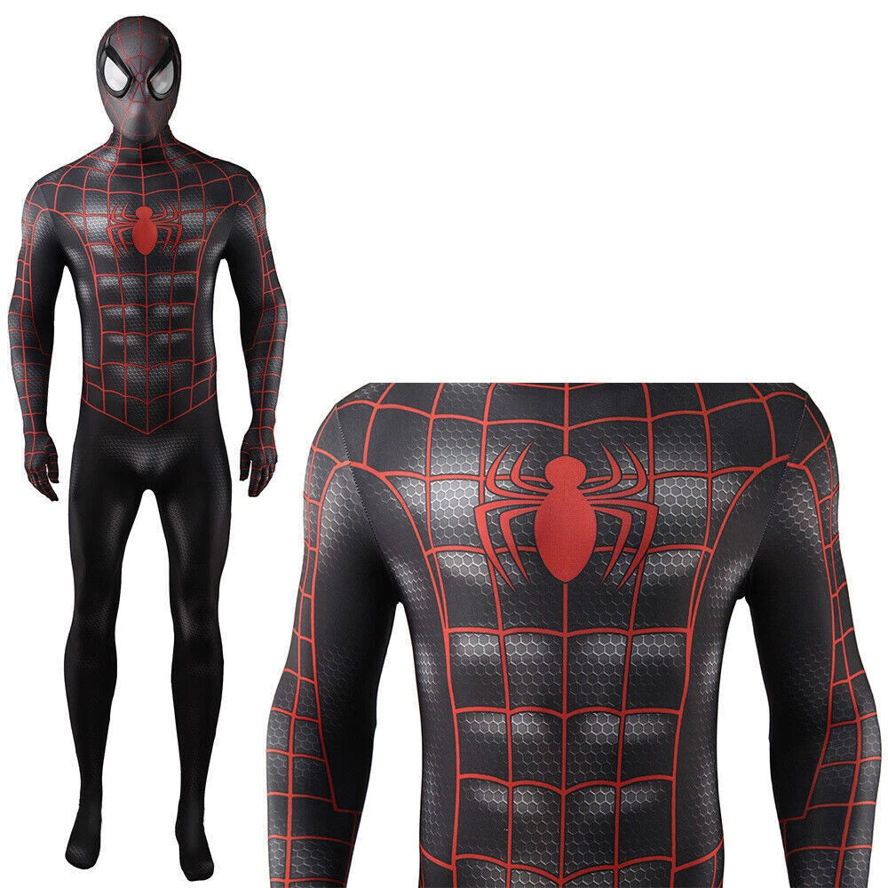 Symbiote Spider-man Jumpsuit Cosplay Costume Men Bodysuit Adult Kids Halloween 07FC0E-D4 - KOEEK