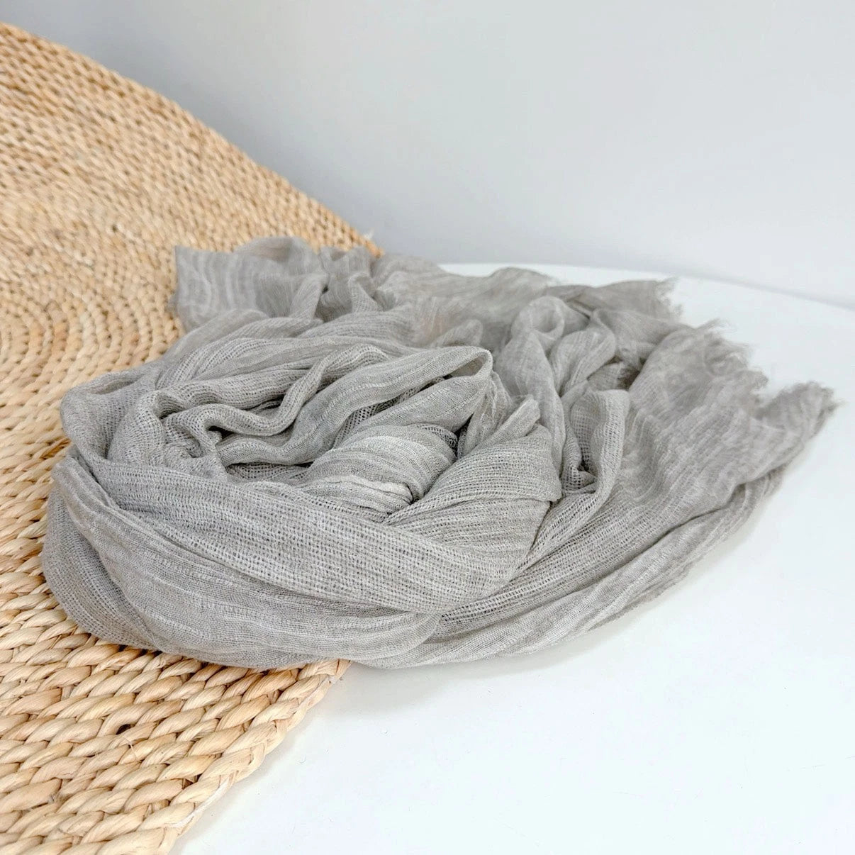 Unisex soft Crochet Scarf Solid Color Autumn Neckerchief Shawl Wrap Bandana 07FC0E-D4 - KOEEK