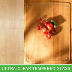 Large tempered glass cutting board, dimensions 18 inches × 24 inches 07FC0E-D4 - KOEEK