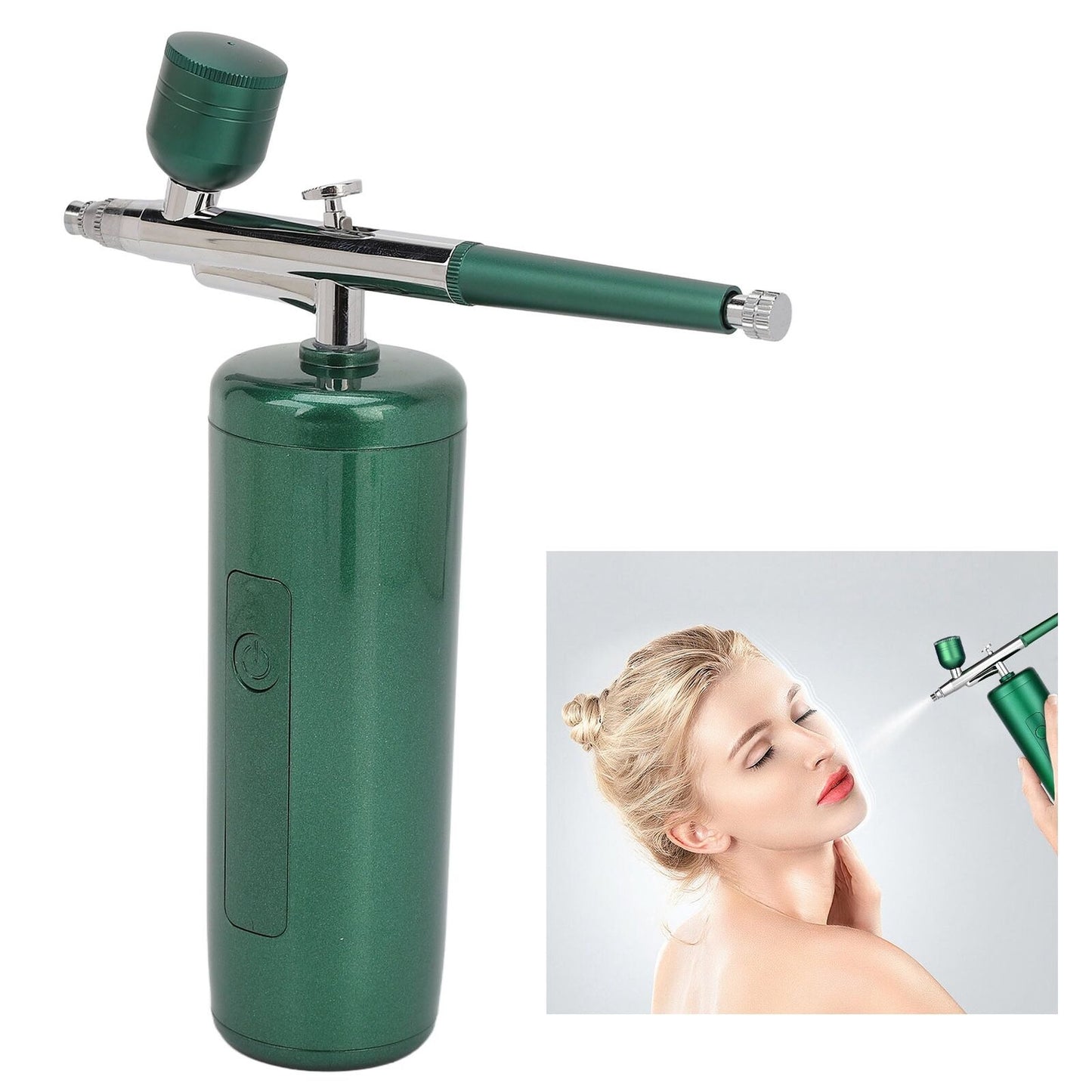 new Spray Airbrush Green Cordless Pressure Nano Hydrating Care Oxygen Injection HGF koeek - KOEEK