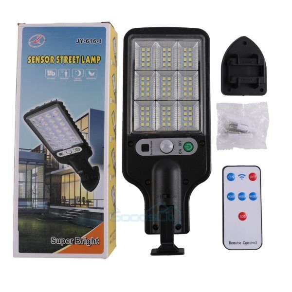 ny 1200000lm LED Solar Flood Light Security Bevægelsessensor Udendørs Yard Street Wall