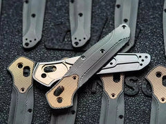 1 Pair Titanium Inlaid With Brass Handle Scales for Benchmade 940 Osborne Knives 07FC0E-D4 - KOEEK
