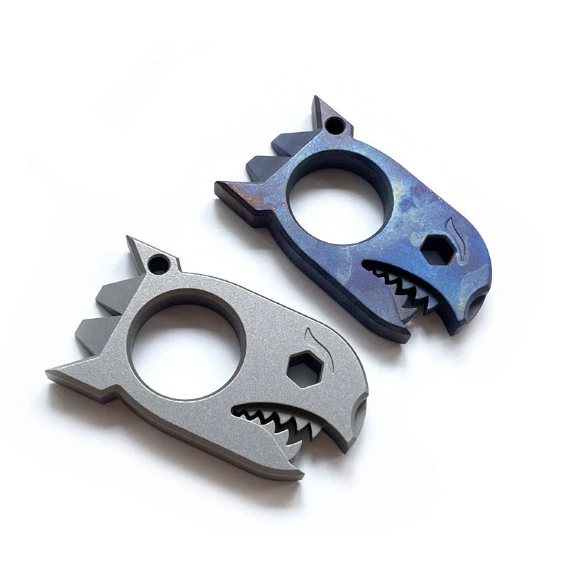 Titanium alloy Shark - Zirconium EDC multi-purpose tool Window breaker pry bar 07FC0E-D4 - KOEEK