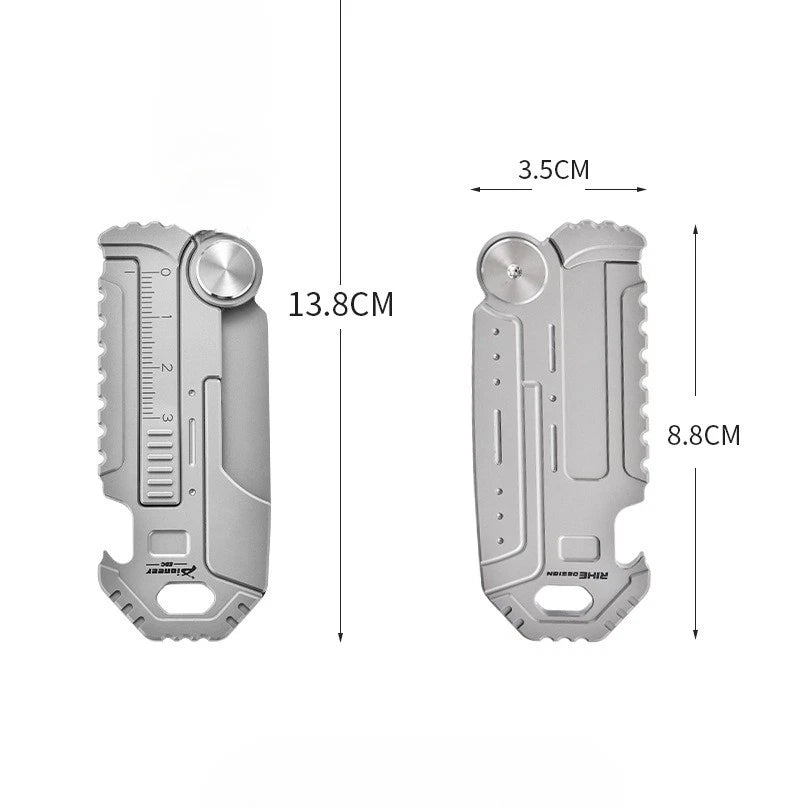 Titanium Alloy EDC Keychain Multi Tool Survival Gear 07FC0E-D4 - KOEEK