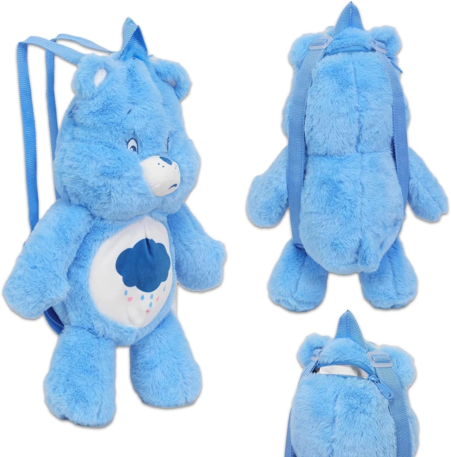 Care Bears Grumpy Bear 17" Plush Backpack Bule Soft Plush Backpack Bag CARE_BEARS - KOEEK