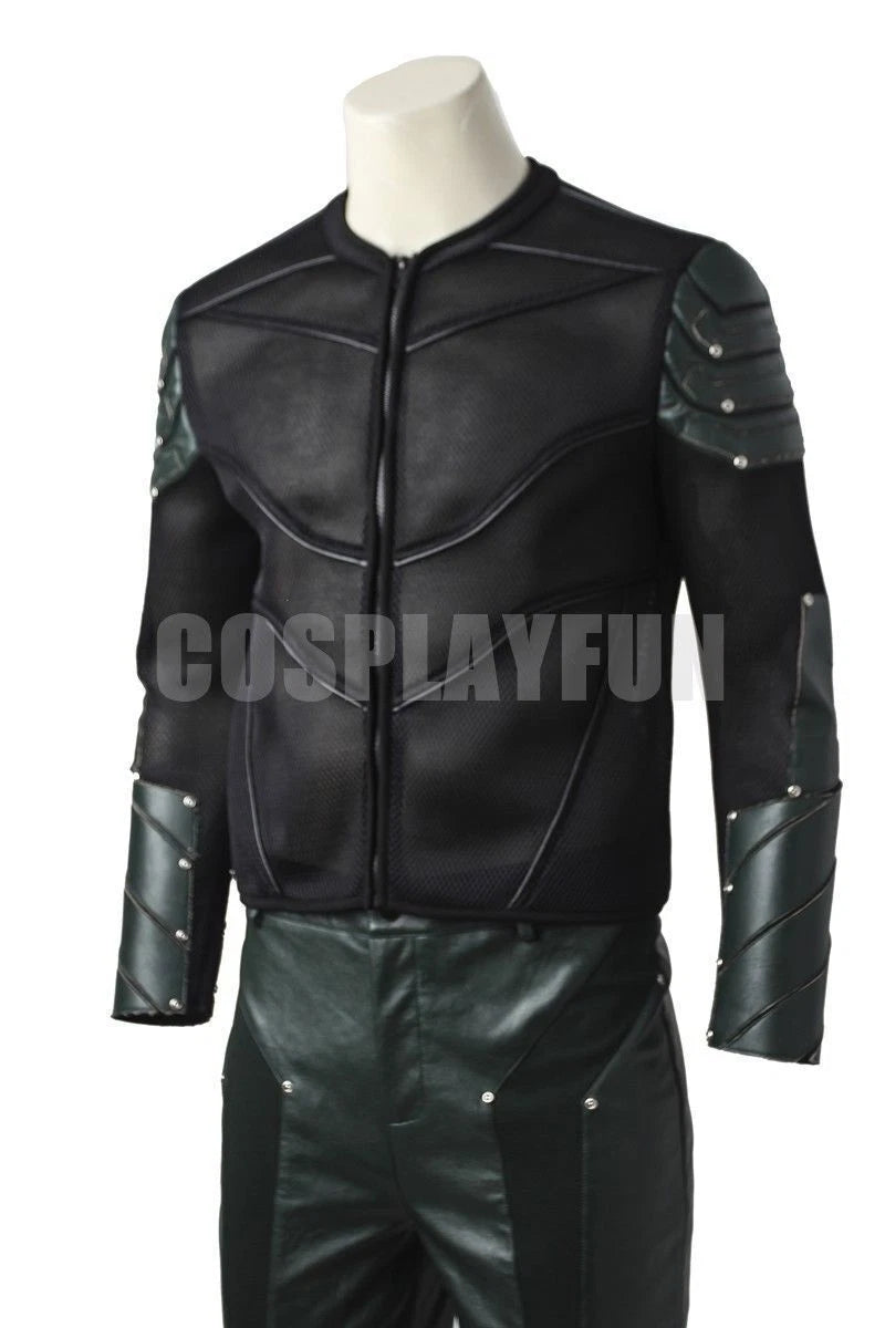 Anime The Green Arrow Season 5 Oliver Queen Cosplay Costume Full Set 07FC0E-D4 - KOEEK