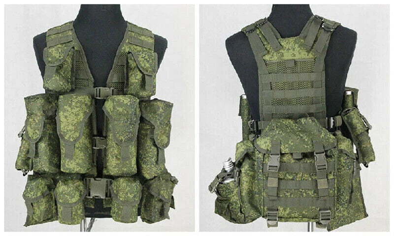 Russian Tactical Vest 6SH117 AK Combat  Replica Vest Equipment EMR Molle Bag 07FC0E-D4 - KOEEK