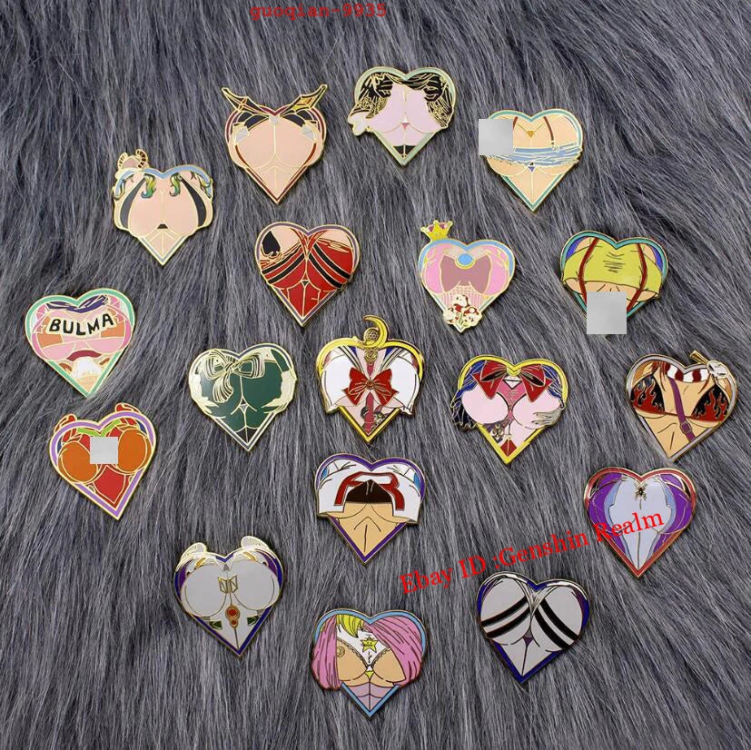 Anime My Hero Academia Asui Tsuyu Froppy Buttock Metal Pin Badge Collectible 07FC0E-D4 - KOEEK