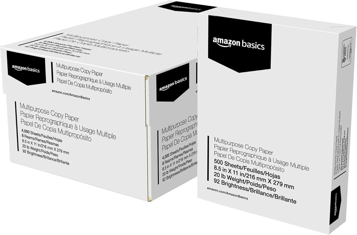 Multi-Purpose Copy Printer Paper, 8.5-inch x 11-inch, 20 lb, 8 Rolls, White 07FC0E-D4 - KOEEK