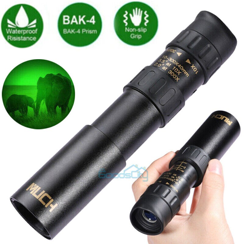 HD Zoom Day/Night Military Telescope 10-300X40mm Monocular